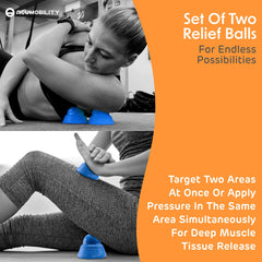 Acumobility foot massage ball relieves arch and plantar tension.