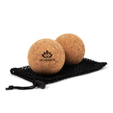Acupoint cork massage balls set: two balls for targeted deep tissue work