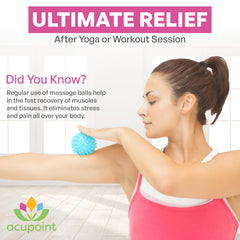 Acupoint spiked foot ball for targeted foot massage and plantar relief