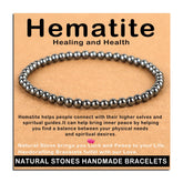 AD Beads 4mm hematite bracelet on stretch cord, comfortable wear