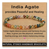 AD Beads gemstone bracelet closeup with amethyst, lapis lazuli, rose quartz, turquoise for serene style