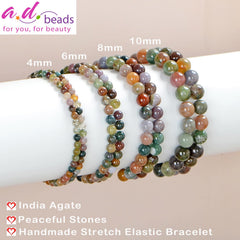 AD Beads bracelet on wrist highlighting comfortable elastic cord for everyday wear
