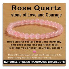 AD Beads rose quartz bracelet closeup highlights natural glow for everyday wear.
