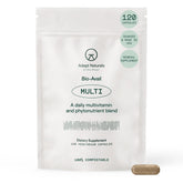 Adapt Naturals multivitamin bottle closeup for daily wellness support.