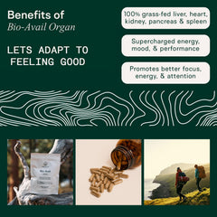 Adapt Naturals Organ Supplement bottle label closeup signals purity and five-organ blend potency.