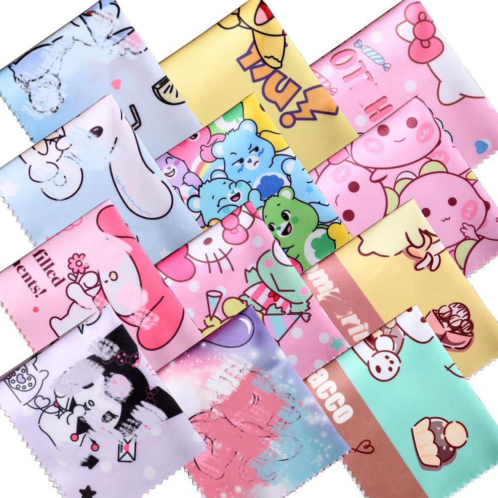 ADBGV cartoon colors microfiber cloth for camera lenses — gentle cleaning that prevents scratches
