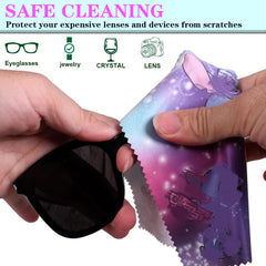 ADBGV cartoon colors microfiber cloth for glasses and sunglasses — fingerprint-free clarity