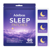 Adelbras Sleep Patches pack front shows 60 patches for easy nightly use.