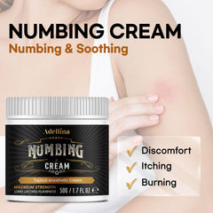Adellina Numbing Cream maximum-strength application/dispense for smooth glide