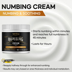 Adellina Numbing Cream with Arnica and Emu Oil for skin conditioning