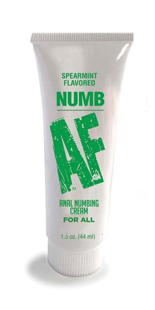 Adiva Intimates Numb AF anal cream tube, spearmint flavor, pre-penetration use for comfort