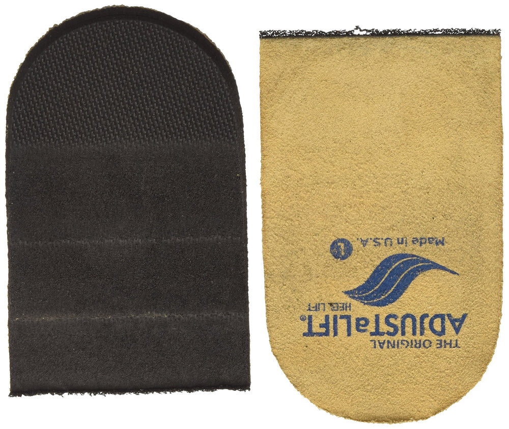 Adjust-A-Lift Heel Lift with suede top cover provides comfortable heel lift for daily wear.