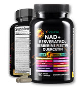 Adndale NAD Resveratrol bottle front, premium liposomal blend for daily wellness support.