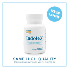 Advance Physician Formulas Indole-3-Carbinol capsules close-up showing 200 mg strength