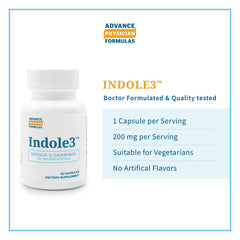 Advance Physician Formulas Indole-3-Carbinol vegetarian symbol on package