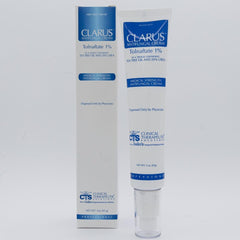 Advanced Footcare Clarus antifungal cream in pump tube for easy daily use