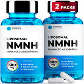AdvantageNutra Liposomal NMNH 500mg bottle front showing premium NAD+ support for daily energy