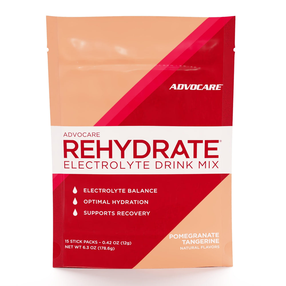 AdvoCare Rehydrate bottle pour for fast hydration after workouts
