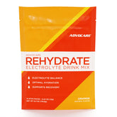 AdvoCare Rehydrate orange stick pack for convenient hydration on the go.