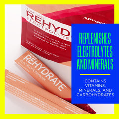 AdvoCare Rehydrate powder scene highlighting easy mixing