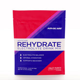 AdvoCare Rehydrate stick-pack fruit-punch ready for on-the-go hydration