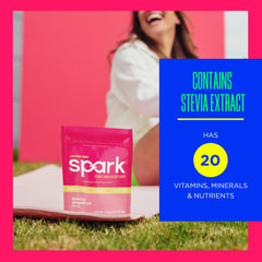Advocare Spark dissolving in water, delivering bright citrus flavor and energy