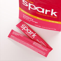 AdvoCare Spark dissolving powder in water demonstrates quick drink for alertness.