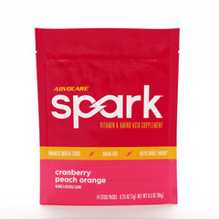 AdvoCare Spark stick-pack Cranberry Peach Orange for portable energy and focus.