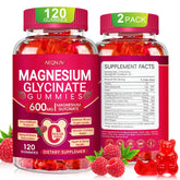 AEQNJV Magnesium Glycinate Gummies bottle with 600 mg magnesium for relaxation.