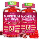 AEQNJV Magnesium Glycinate Gummies bottle shows vegan, sugar-free calm sleep support