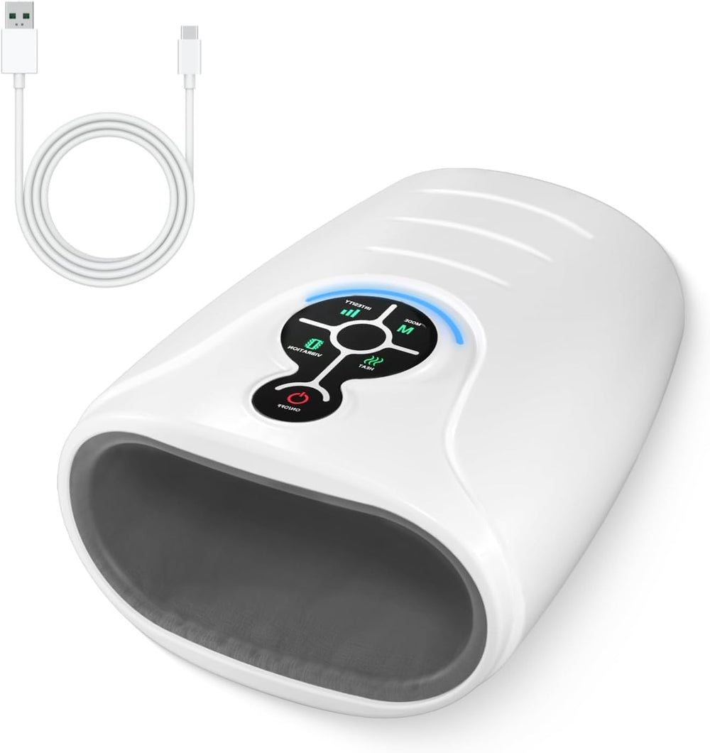 AERLANG Hand Massager front view showing cordless, ergonomic design for easy at-home use