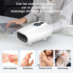 AERLANG Hand Massager demonstrates heat mode options for relaxing warmth
