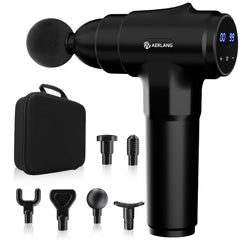 AERLANG massage gun front view showing deep tissue percussion for athletes' recovery.