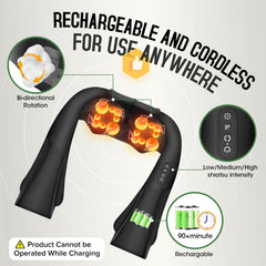 AERLANG neck massager with heat function provides soothing warmth during use