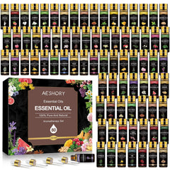 Aeshory essential oil set 80x5ml gift packaging ideal for home aromatherapy