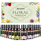 Aeshory Floral Oils Lavender: Diffuse to create a calm, long-lasting aromatherapy atmosphere