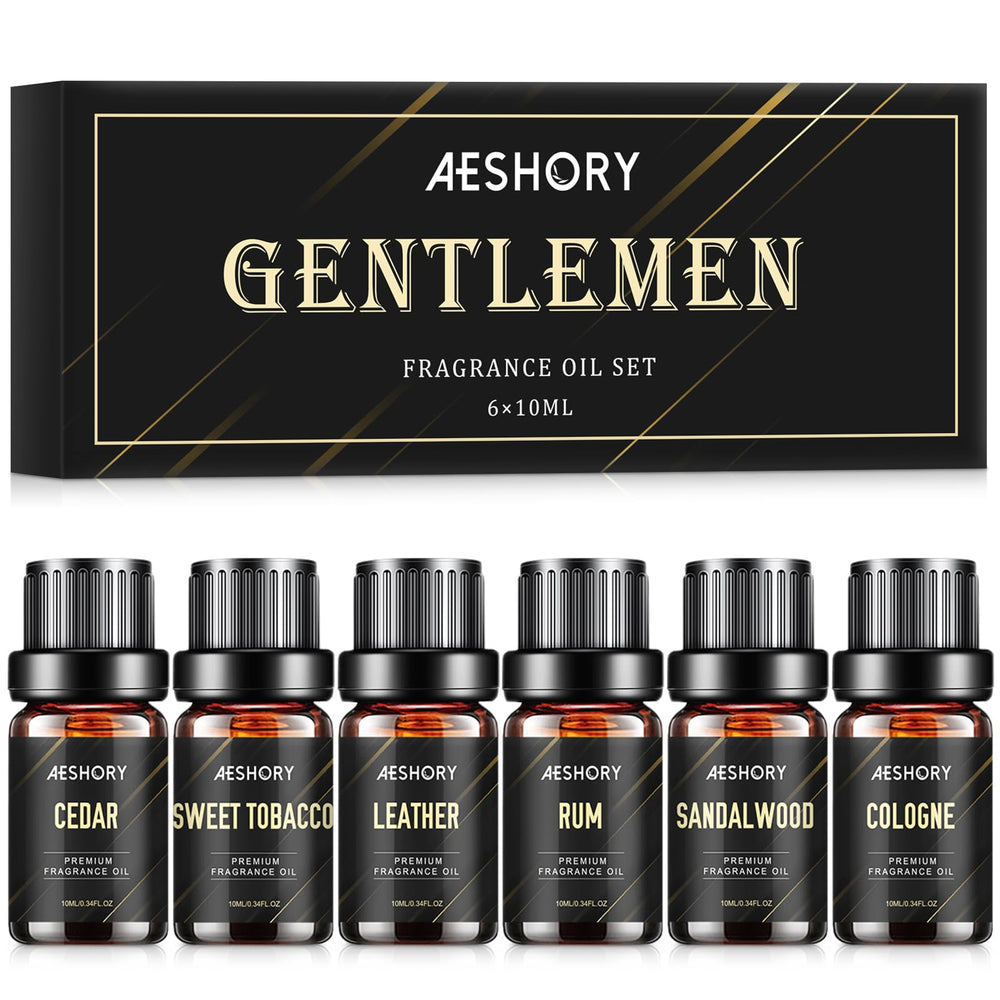 Aeshory Gentlemen's Essential Oils Set box for premium gifting and home scent projects.