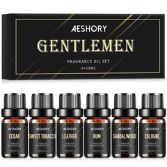 Aeshory Gentlemen's Essential Oils Set box for premium gifting and home scent projects.