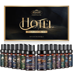 Aeshory hotel diffuser oils set packaging box for premium home aromatherapy.