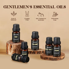Aeshory leather oil bottle delivering masculine notes for DIY soaps.
