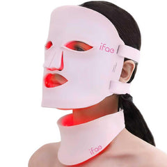 Aesthifae red light therapy mask for face and neck with seven colors for home use