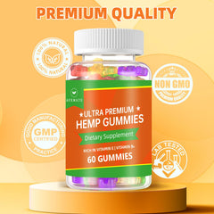 AFXMATE hemp gummies 2-pack packaging front for travel-friendly convenience.