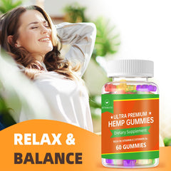 AFXMATE hemp gummies fruity flavors assortment with four color varieties.