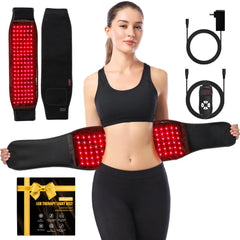 AGAHT Long Red Light Belt setup demonstrates full-body coverage for versatile use.