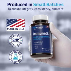 AgeImmune ImmuneG.I. ingredient panel with natural botanicals