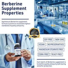 AgeImmune Berberine purity lab-testing seal confirms third-party verification.