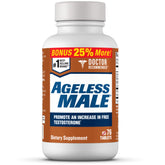 Ageless Male bottle shows natural formula for daily energy