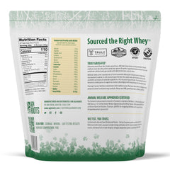 AGN Roots Grass-Fed Whey Isolate powder closeup ideal for smoothies and shakes