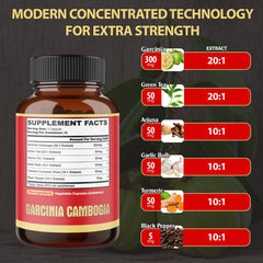 Agobi garcinia-cambogia-ingredientes-arjuna, mezcla con té verde para rutina activa