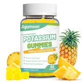 Agumoon potassium gummies 1000mg bottle boosts muscle support and easy daily intake.